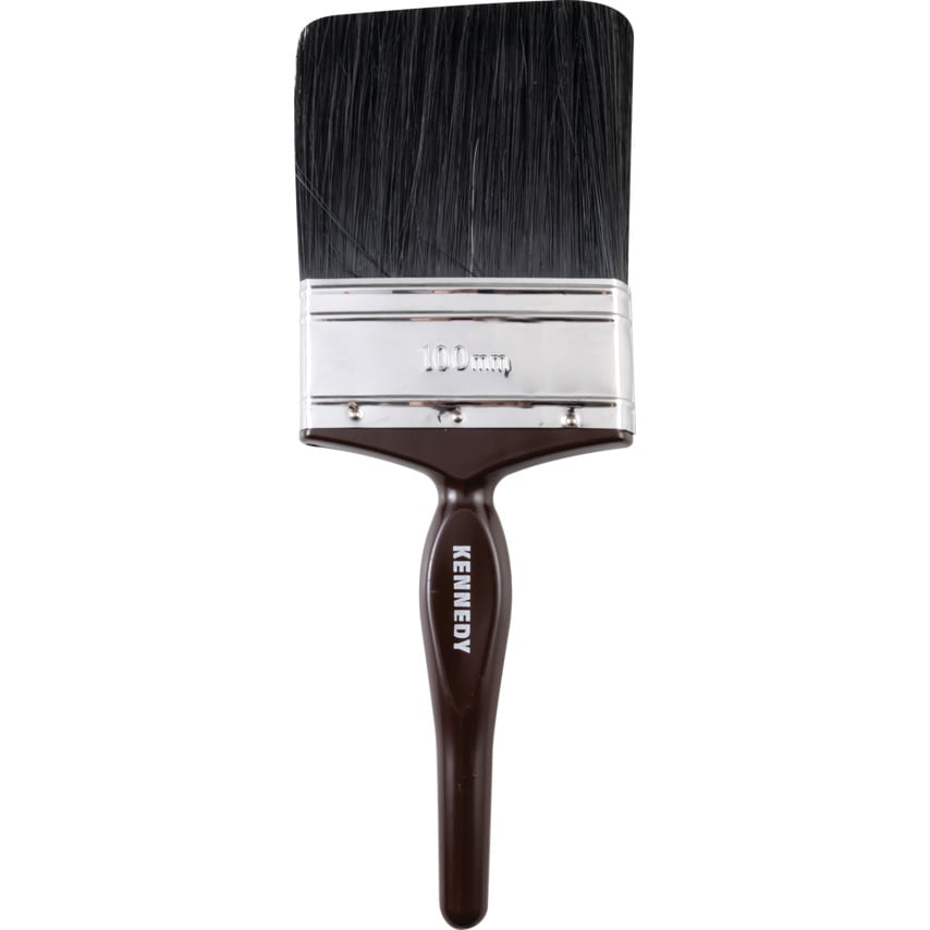 Flat Paint Brush, Natural Bristle, 4in