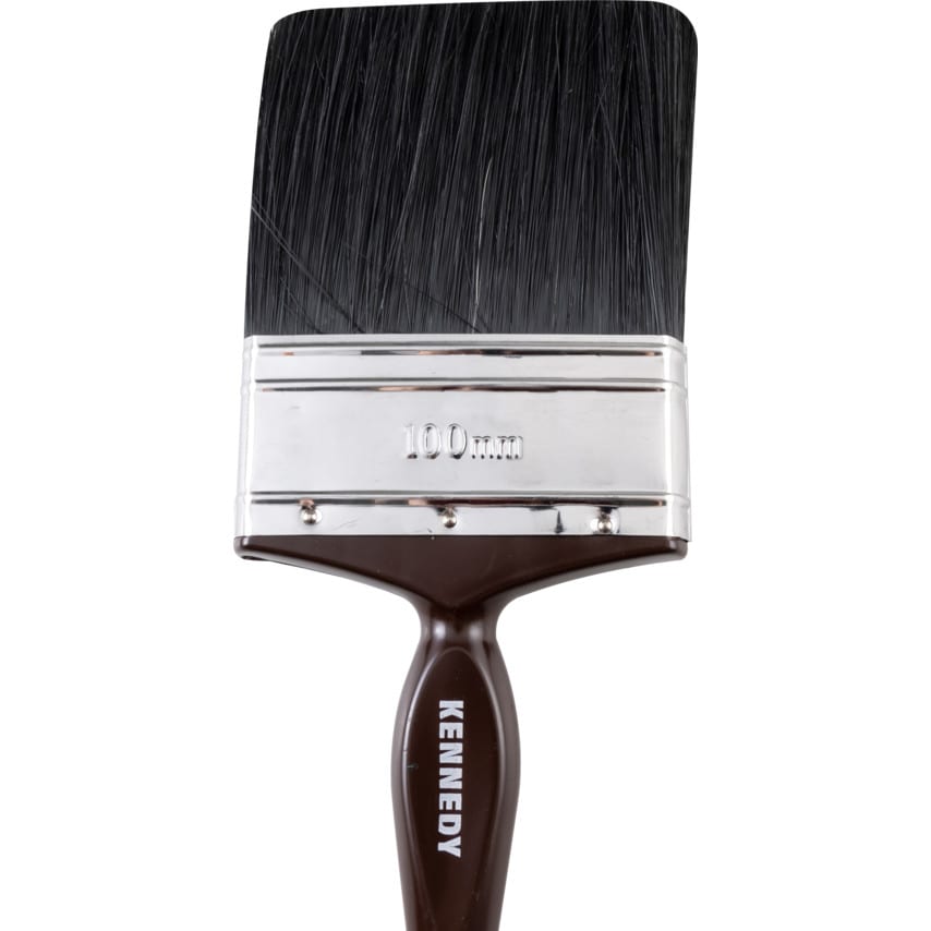 Flat Paint Brush, Natural Bristle, 4in
