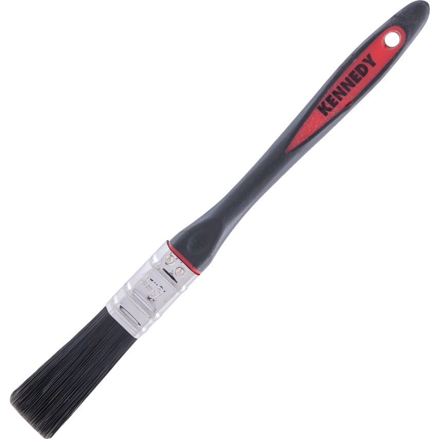Flat Paint Brush, Synthetic Bristle, 1/2in
