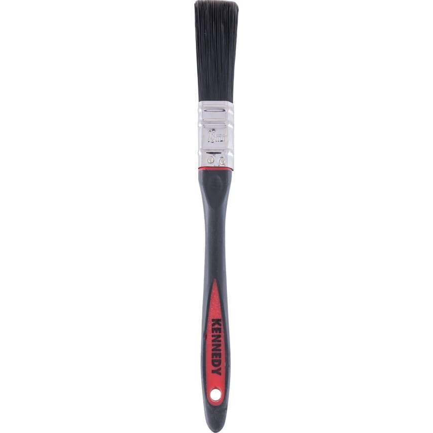 Flat Paint Brush, Synthetic Bristle, 1/2in