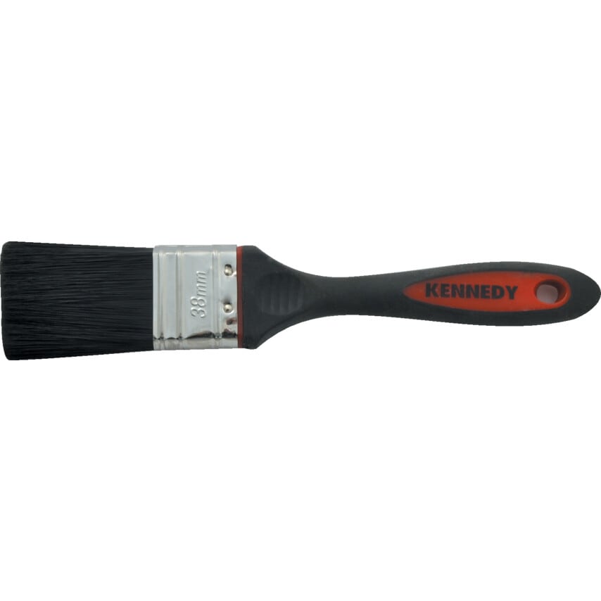 Flat Paint Brush, Synthetic Bristle, 1 1/2in