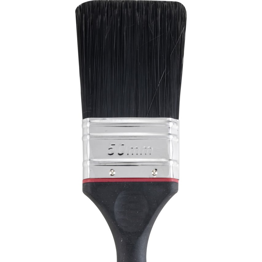 Flat Paint Brush, Synthetic Bristle, 2in