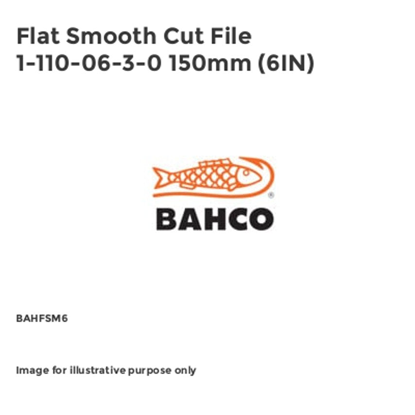 Flat Smooth Cut File 1-110-06-3-0 150mm (6IN) BAHFSM6