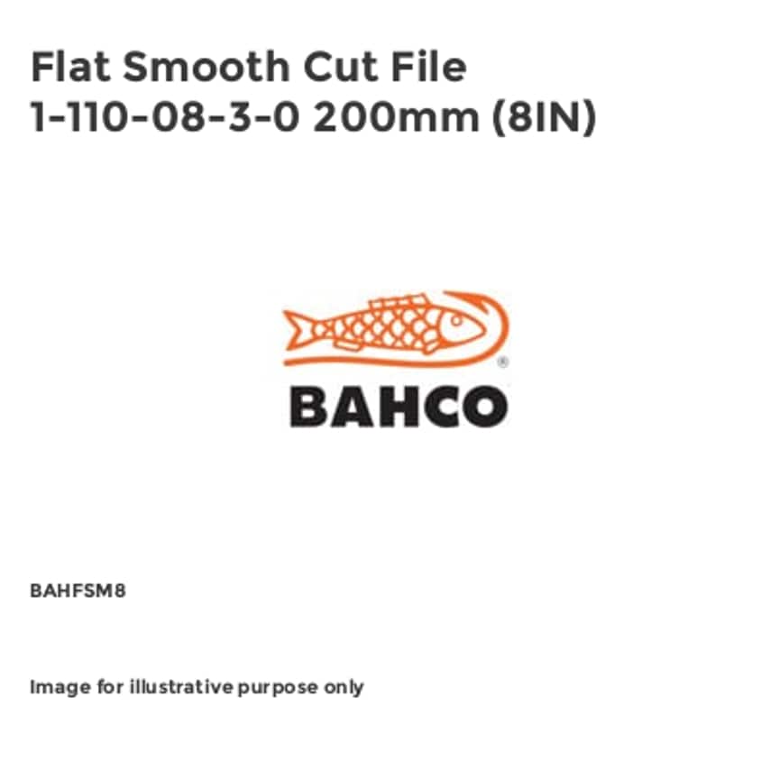 Flat Smooth Cut File 1-110-08-3-0 200mm (8IN)