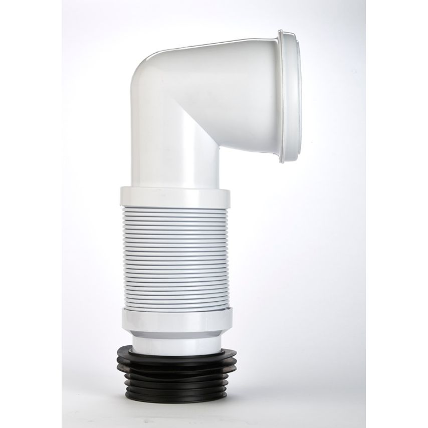 Flexible WC Pan Connector with 90 Degree Bend 300-600mm