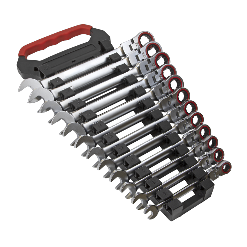 Flexi-head Ratchet Combination Spanner Set12 Piece Metric