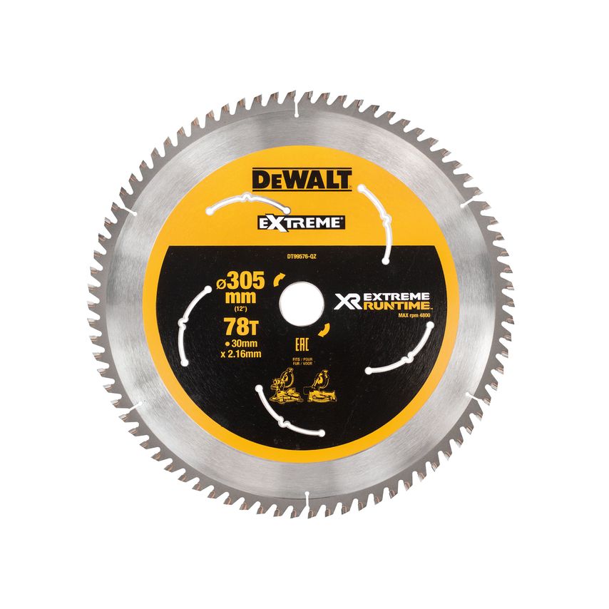 Flexvolt XR Mitre Saw Blade 305 X 30MM X 78T