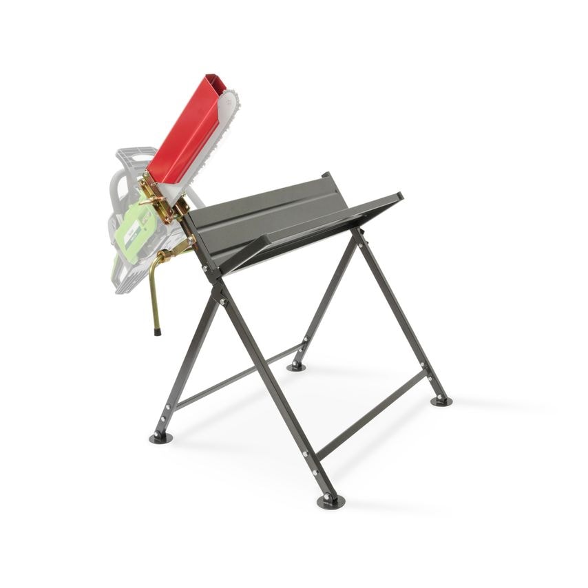 Foldable Saw Horse with Chainsaw Support