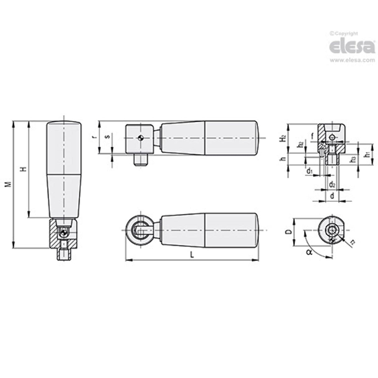 Fold-away handle-IR.302/65-SST