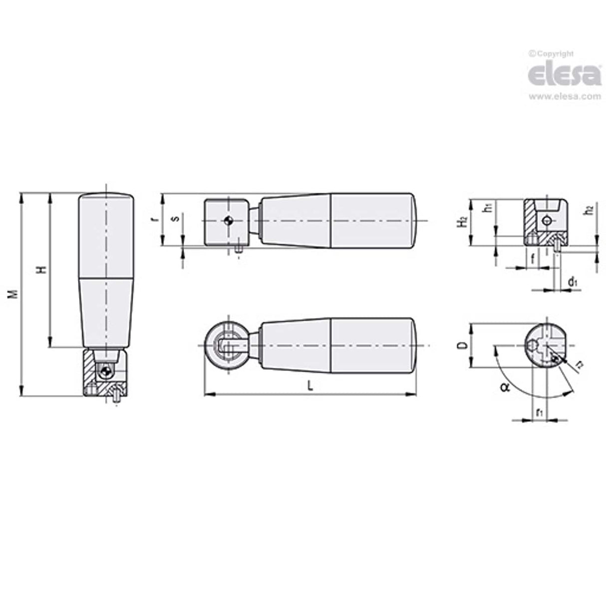 Fold-away handle-IR.407/56