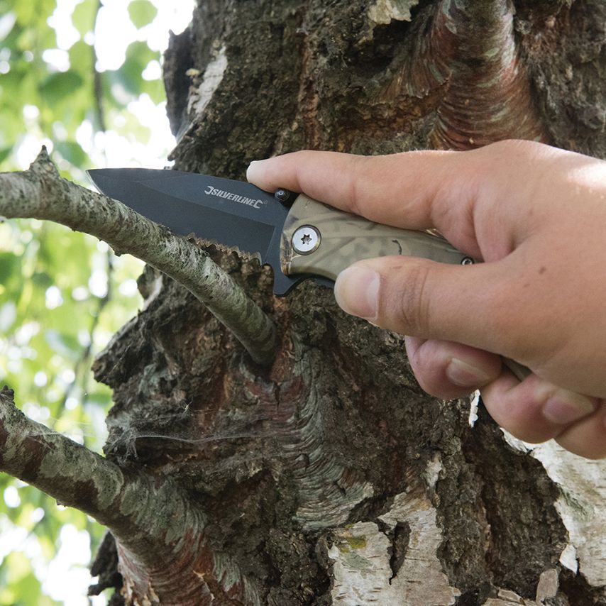Folding Camouflage Pocket Knife 195mm