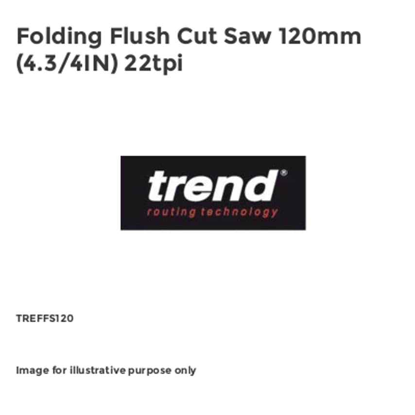 Folding Flush Cut Saw 120mm (4.3/4IN) 22tpi TREFFS120
