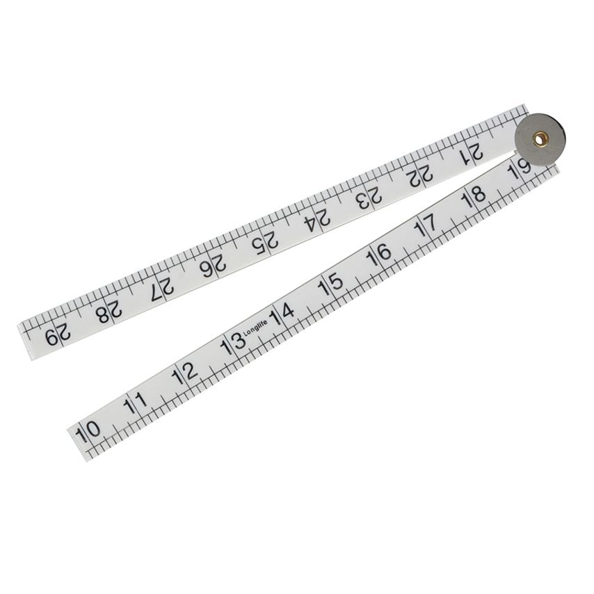 Folding Rule White ABS Plastic 1m / 39in FAIRULEFOLDW