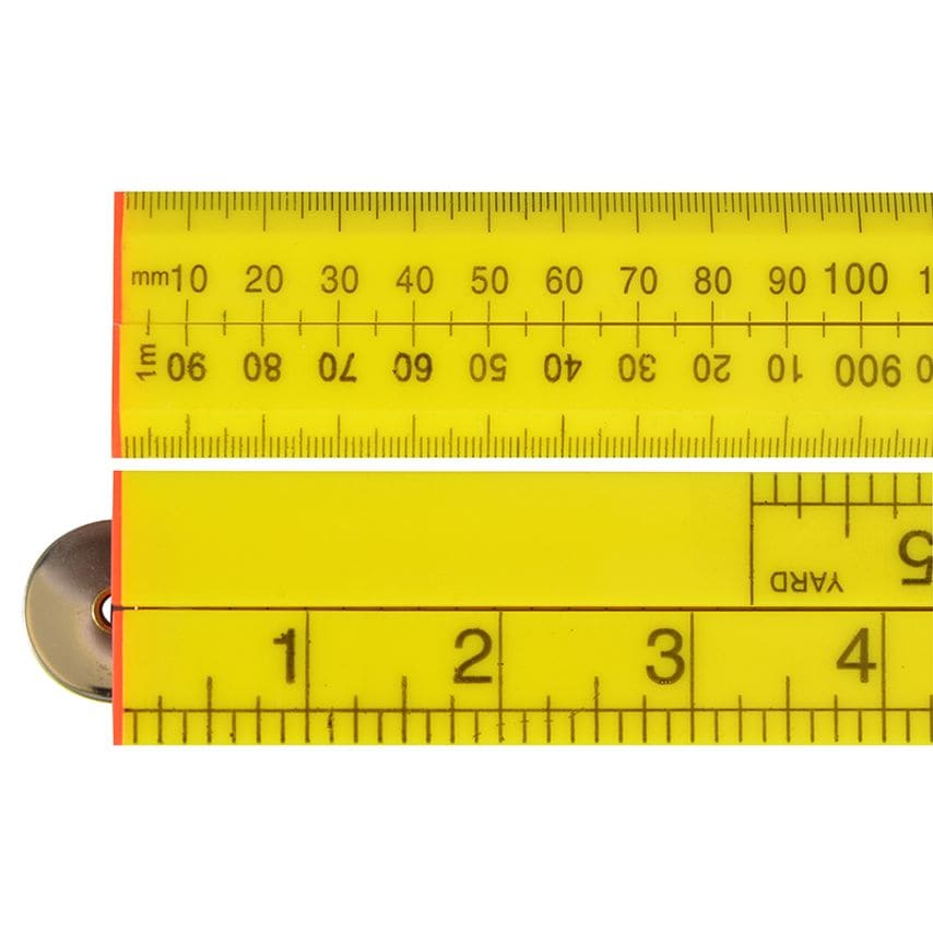 Folding Rule Yellow ABS Plastic 1m / 39in FAIRULEFOLD