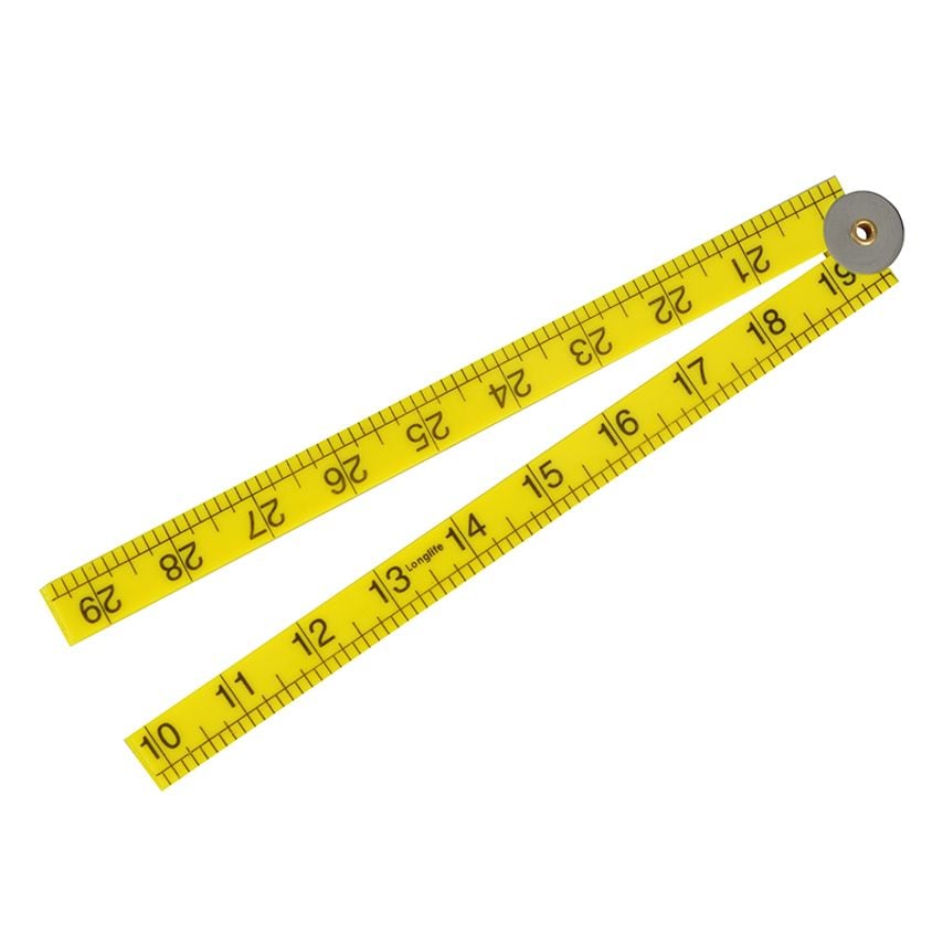 Folding Rule Yellow ABS Plastic 1m / 39in FAIRULEFOLD