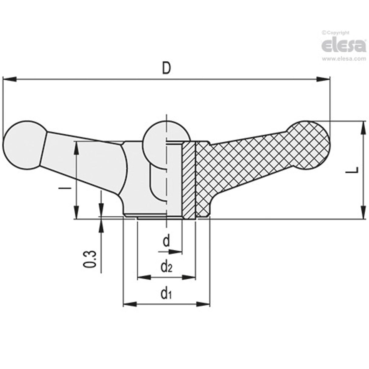 Four-arm handwheel-VB.198/170