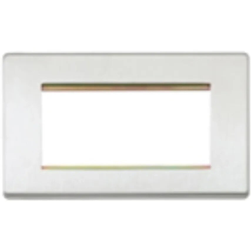 Front Plate 4 Module Euro 100 x 100mm Lacquered Brushed Stainless Steel