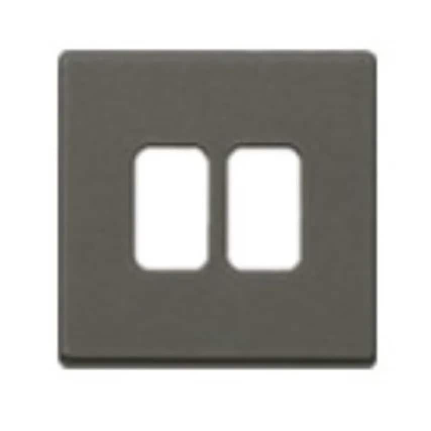 Frontplate 2 Module Satin Gold