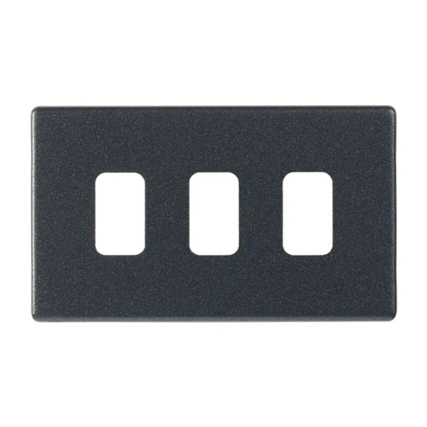 Frontplate 3 Module Lustrous Black