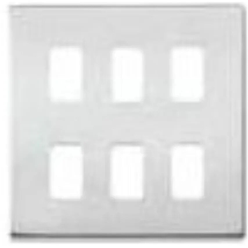 Frontplate 6 Module Lacquered Brushed Stainless Steel