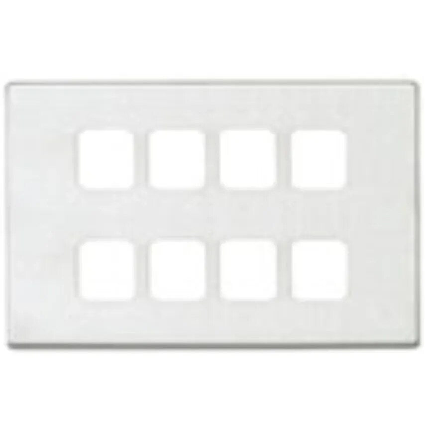 Frontplate 8 Module Lacquered Brushed Stainless Steel