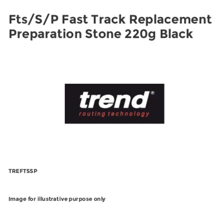 Fts/S/P Fast Track Replacement Preparation Stone 220g Black