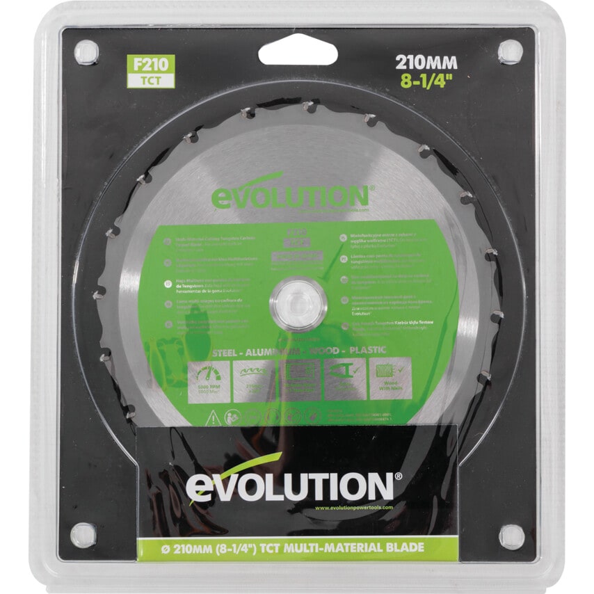 Fury 210mm Replacement Multi-Purpose Tungsten Carbide Tipped Blade with Evolution Rage Technology