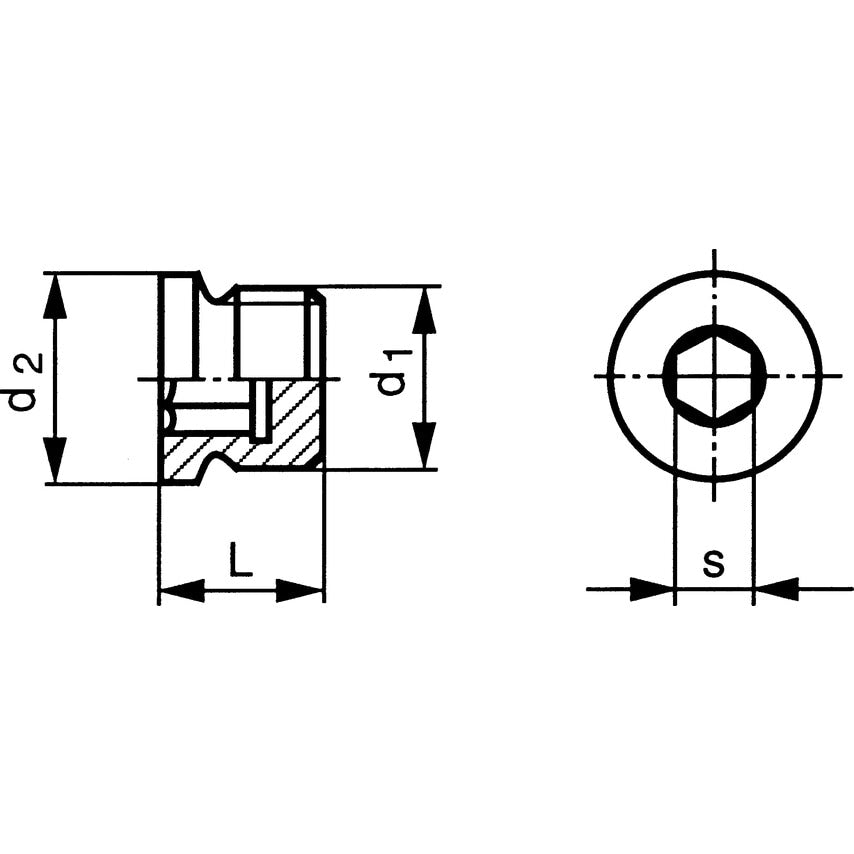 G1/2A Socket Plug Screw DIN908 (bsp) Thread