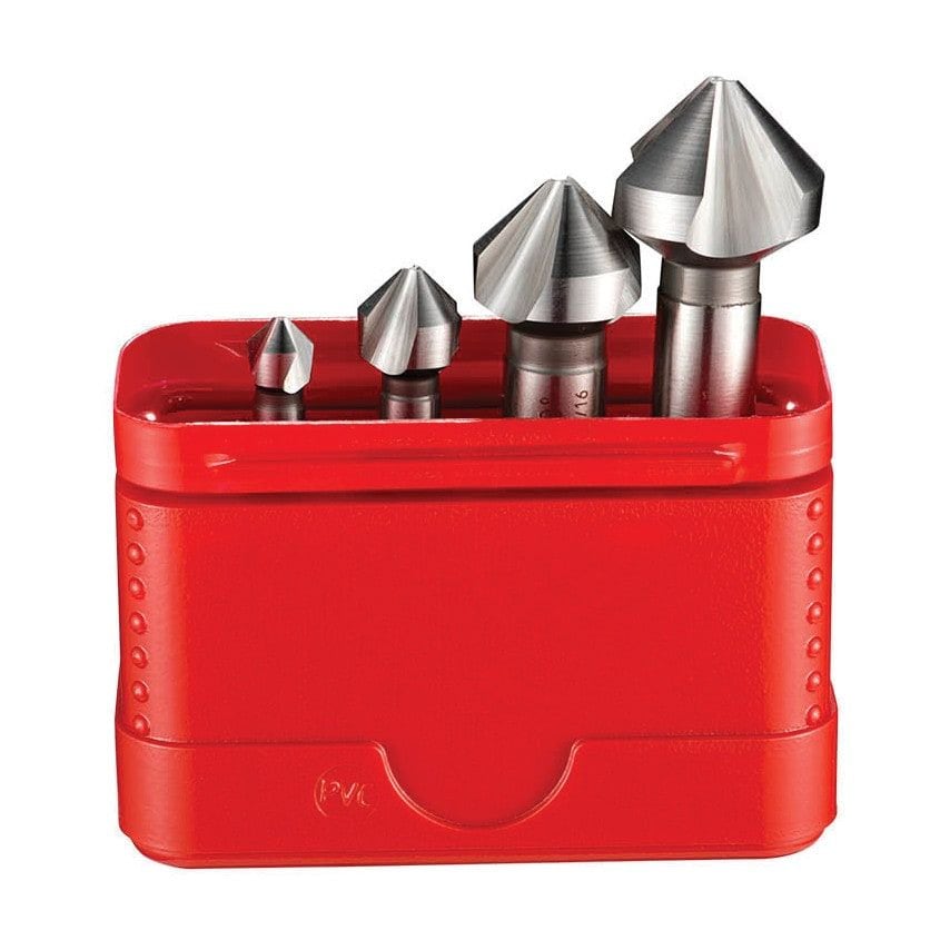 G236 Set 2 (4-Pce) HSS Straight Shank 90DEG Countersink DIN 335 C