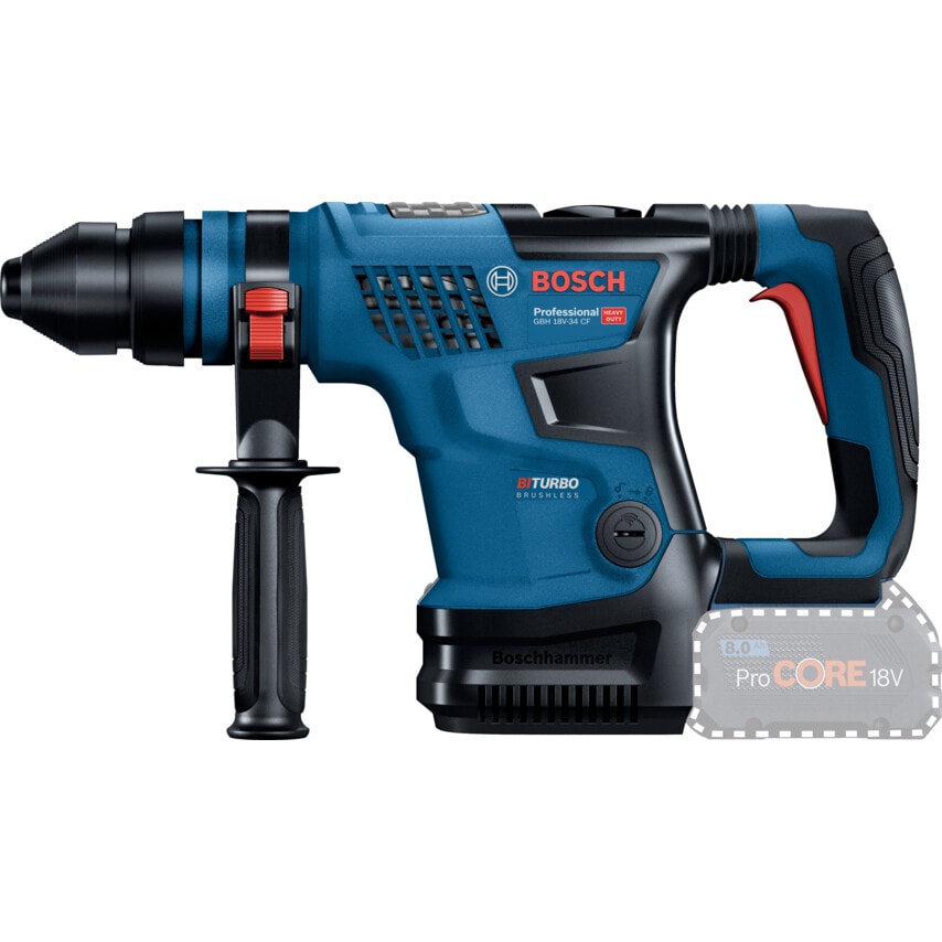 GBH 18V-34 CF Kit 18V Cordless Hammer Drill 2X8 Ah, Carry Case