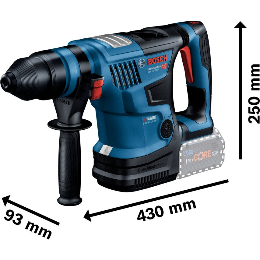 GBH 18V-34 CF Kit 18V Cordless Hammer Drill 2X8 Ah, Carry Case