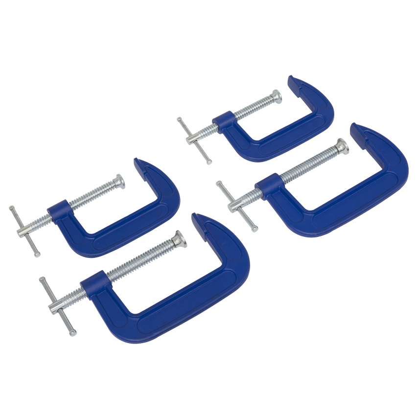 G-Clamp Set 4 Piece - 75mm & 100mm