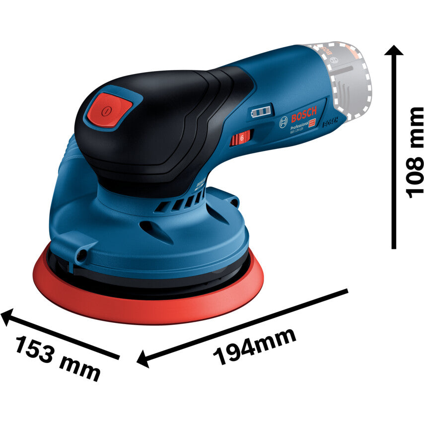 GEX 12V-125 12V Random Orbit Sander Body Only, L-BOXX