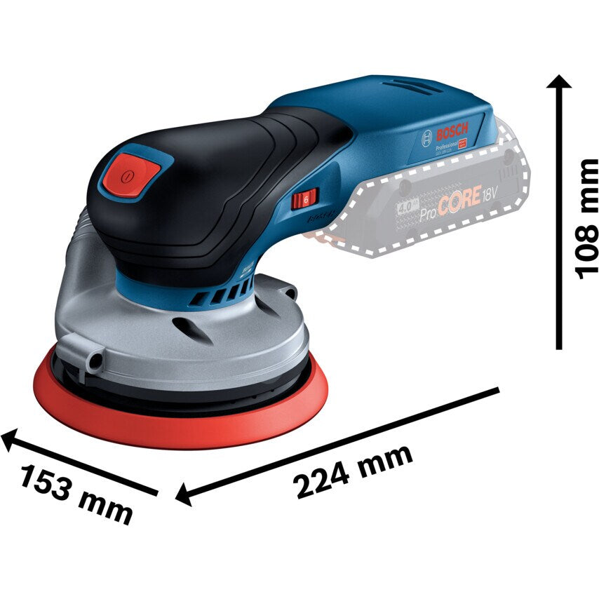 GEX 18V-125 18V Random Orbit Sander Body Only, L-BOXX