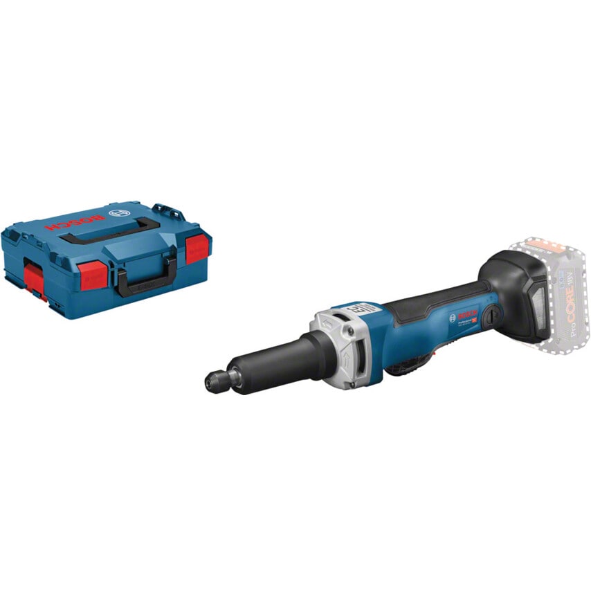 GGS 18 V-23 PLC Brushless Straight Grinder with Paddle Switch in L-BOXX, Body Only Version - No Batteries Or Charger Supplied
