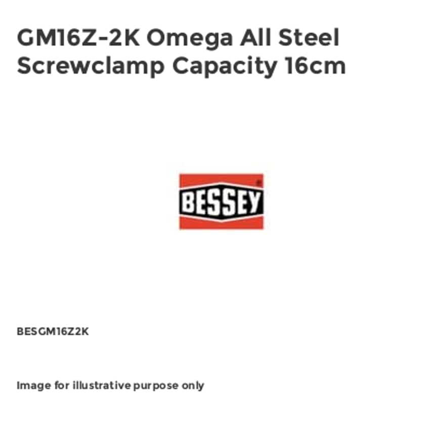GM16Z-2K Omega All Steel Screwclamp Capacity 16cm