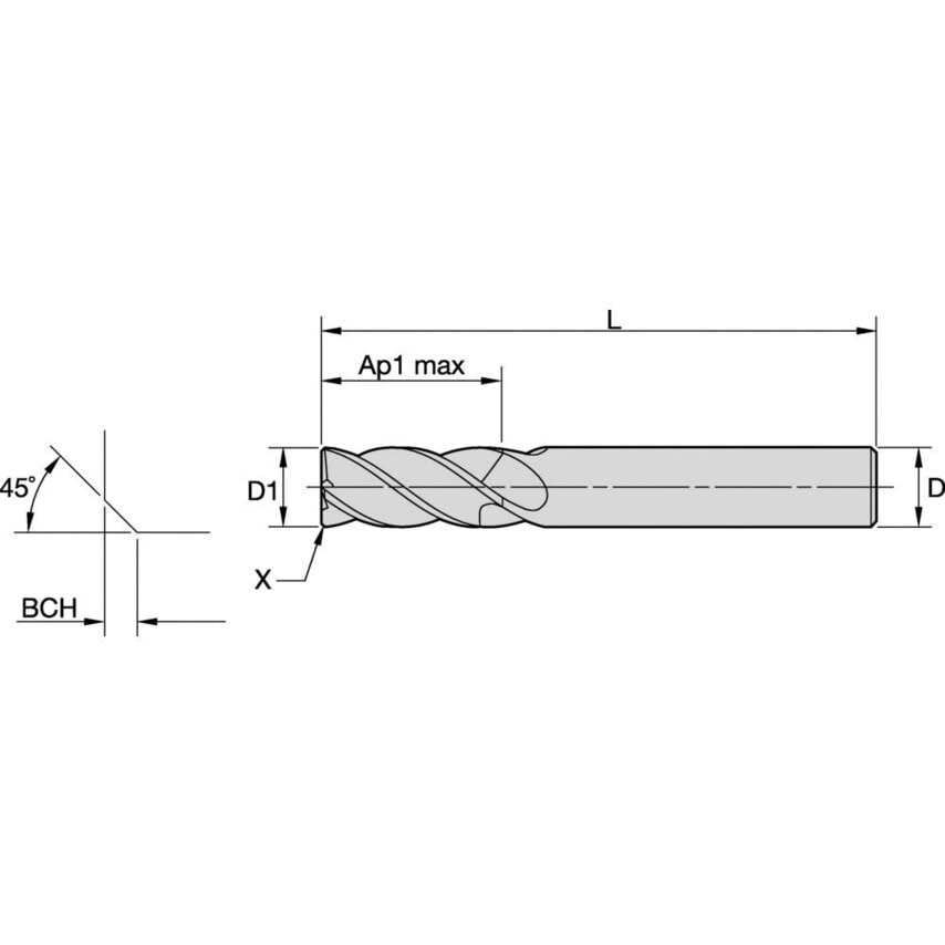 GOPR4CH1600R032HAM KCU20 GOmill Pro End Mill