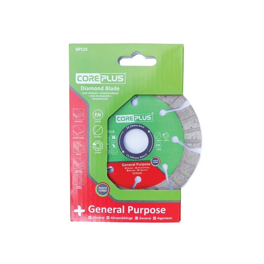 GP115 General-Purpose Hybrid Turbo Diamond Blade 115mm CORDBGP115