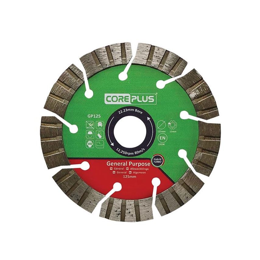 GP125 General-Purpose Hybrid Turbo Diamond Blade 125mm CORDBGP125