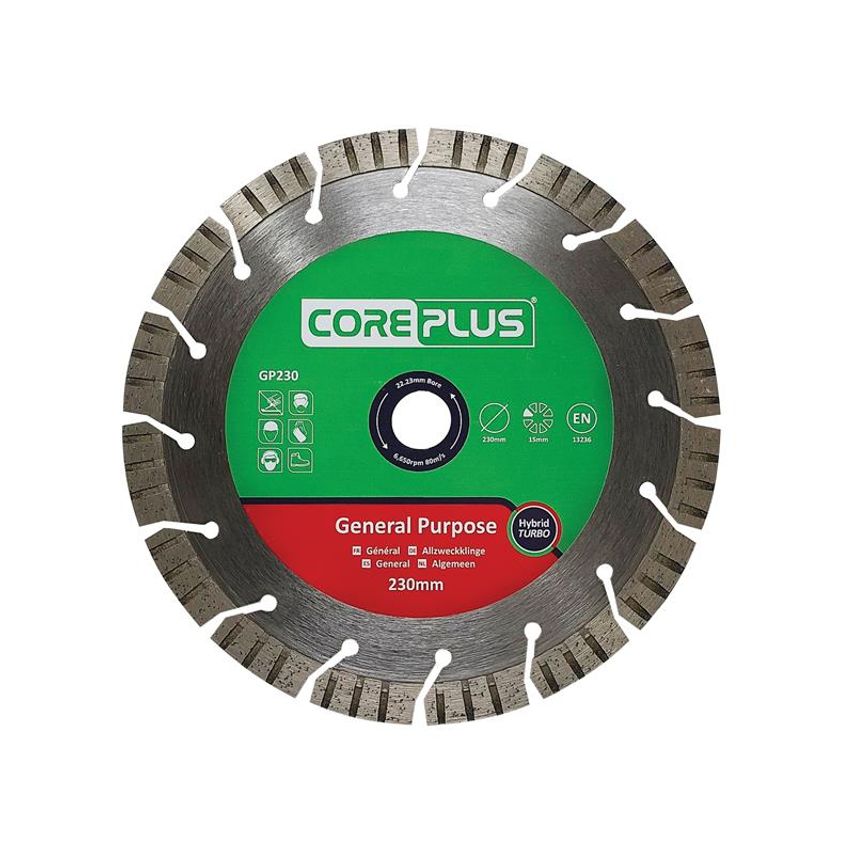 GP230 General-Purpose Hybrid Turbo Diamond Blade 230mm CORDBGP230