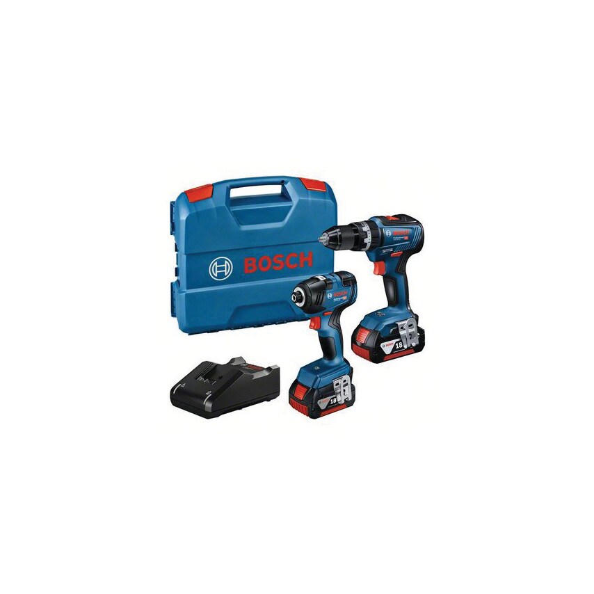 GSB18V-55+GDR 18V-200 2X4.0AH GAL 18V-40 L-Case B.Less Combi 2P