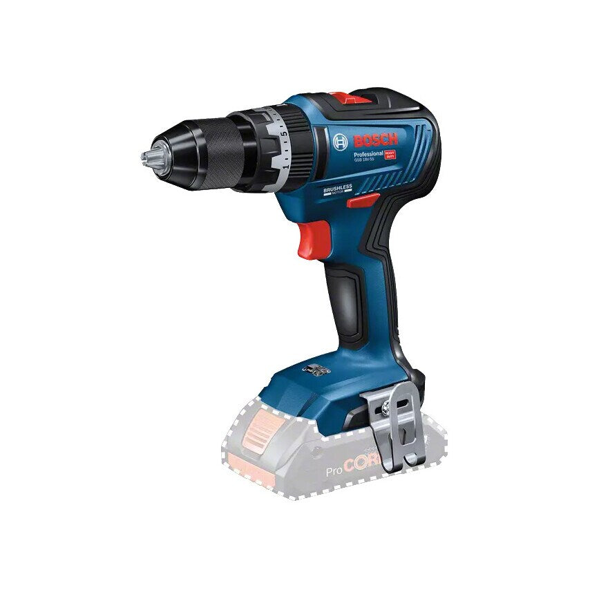 GSB 18V-55 Battery Operated 18V Cordless Drill, Brushless Motor, Lithium Ion Battery, L-Boxx
