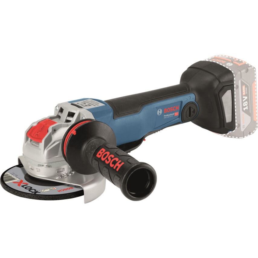 GWX 18 V-10 Pc 18V 125MM Cordless X-Lock Angle Grinder with Paddle Switch in L-BOXX Stackable Carry Case - Body Only Version - No Batteries Or Charger Supplied - 0 601 7B0 700