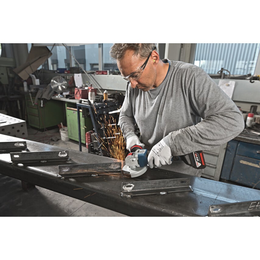 GWX 18 V-10 Pc 18V 125MM Cordless X-Lock Angle Grinder with Paddle Switch in L-BOXX Stackable Carry Case - Body Only Version - No Batteries Or Charger Supplied - 0 601 7B0 700