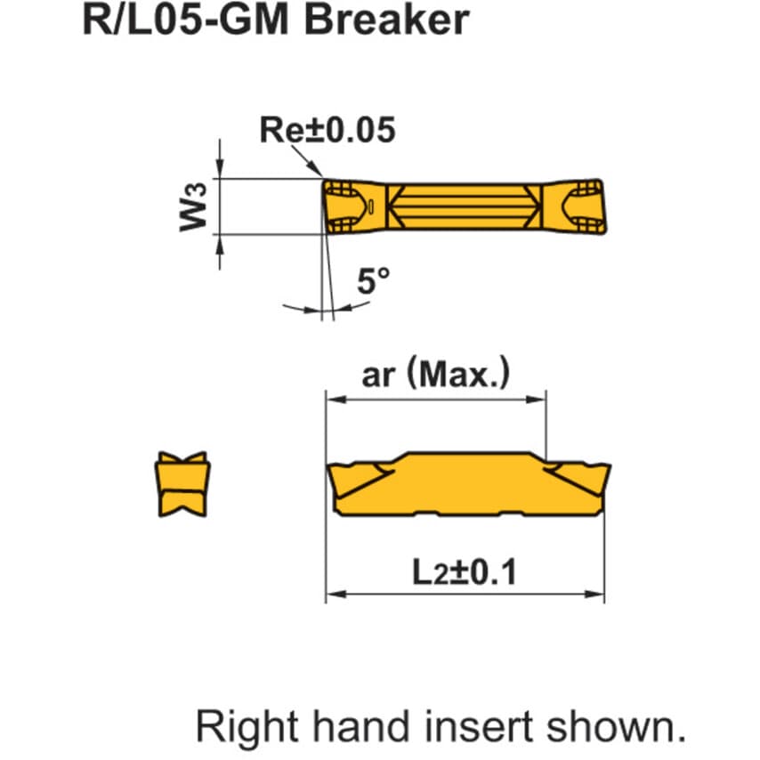 GY2M0400G030R05-GM - GY Insert - Grade VP10RT