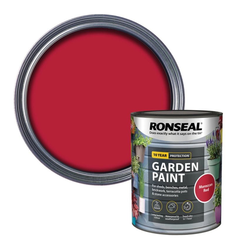 Garden Paint 750ml Moroccan Red