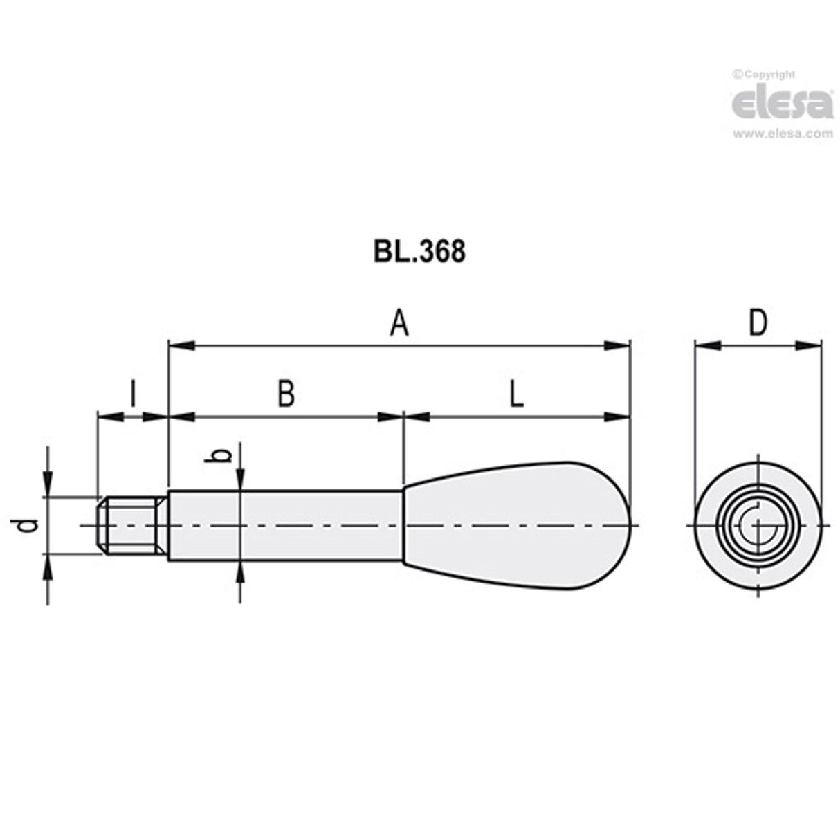 Gear lever handle-BL.368/14x100