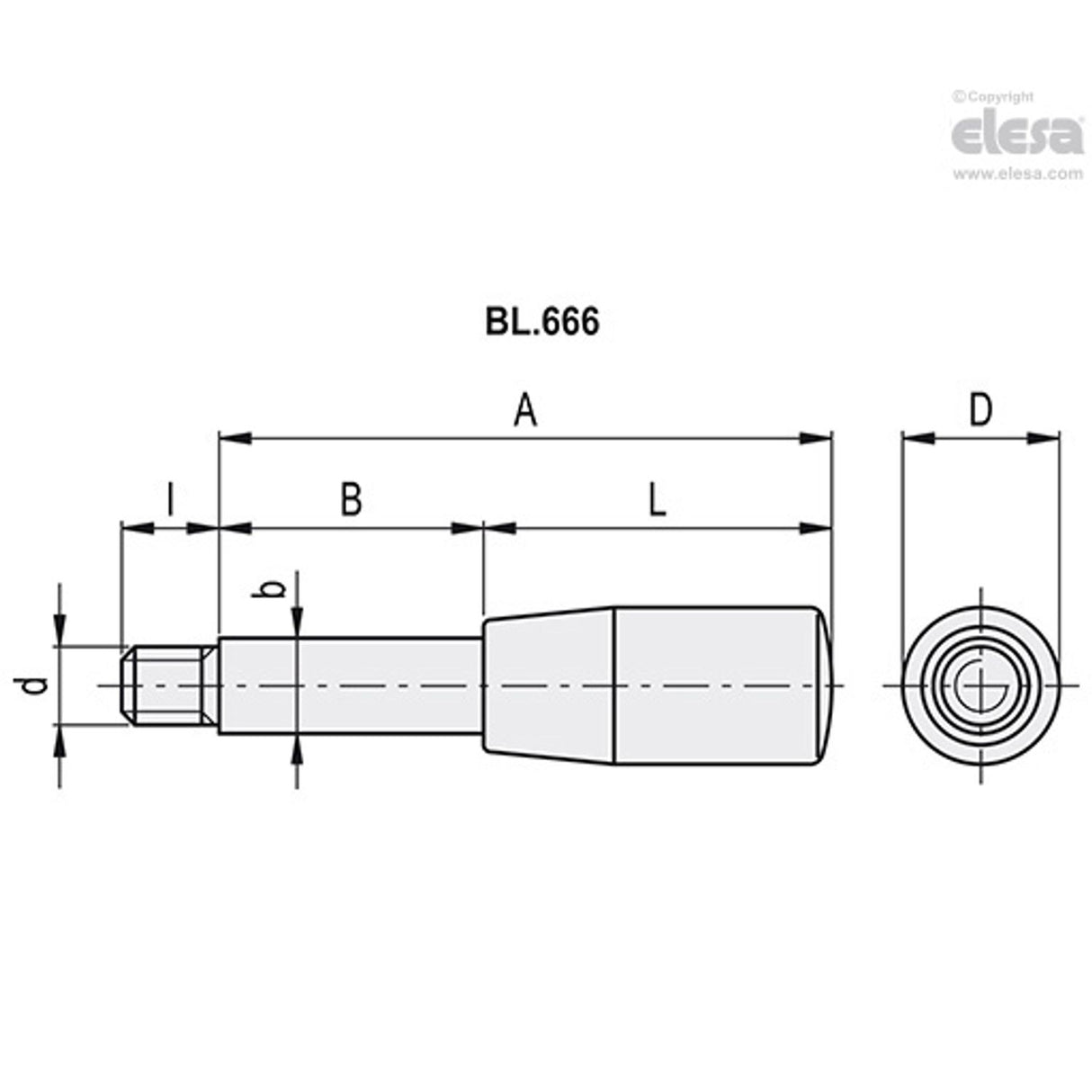 Gear lever handle-BL.666/10x65