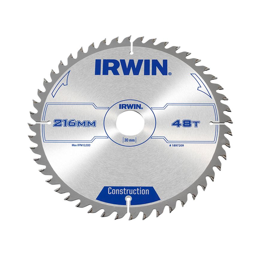 General Purpose Table & Mitre Saw Blade 216 x 30mm x 48T ATB IRW1897209