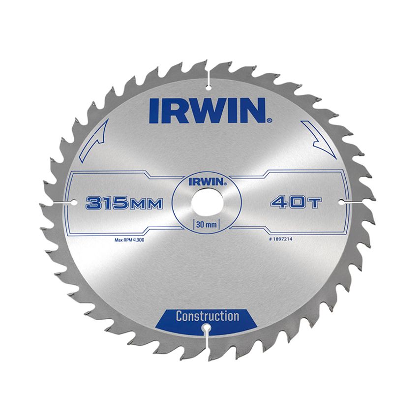 General Purpose Table & Mitre Saw Blade 315 x 30mm x 40T ATB IRW1897214